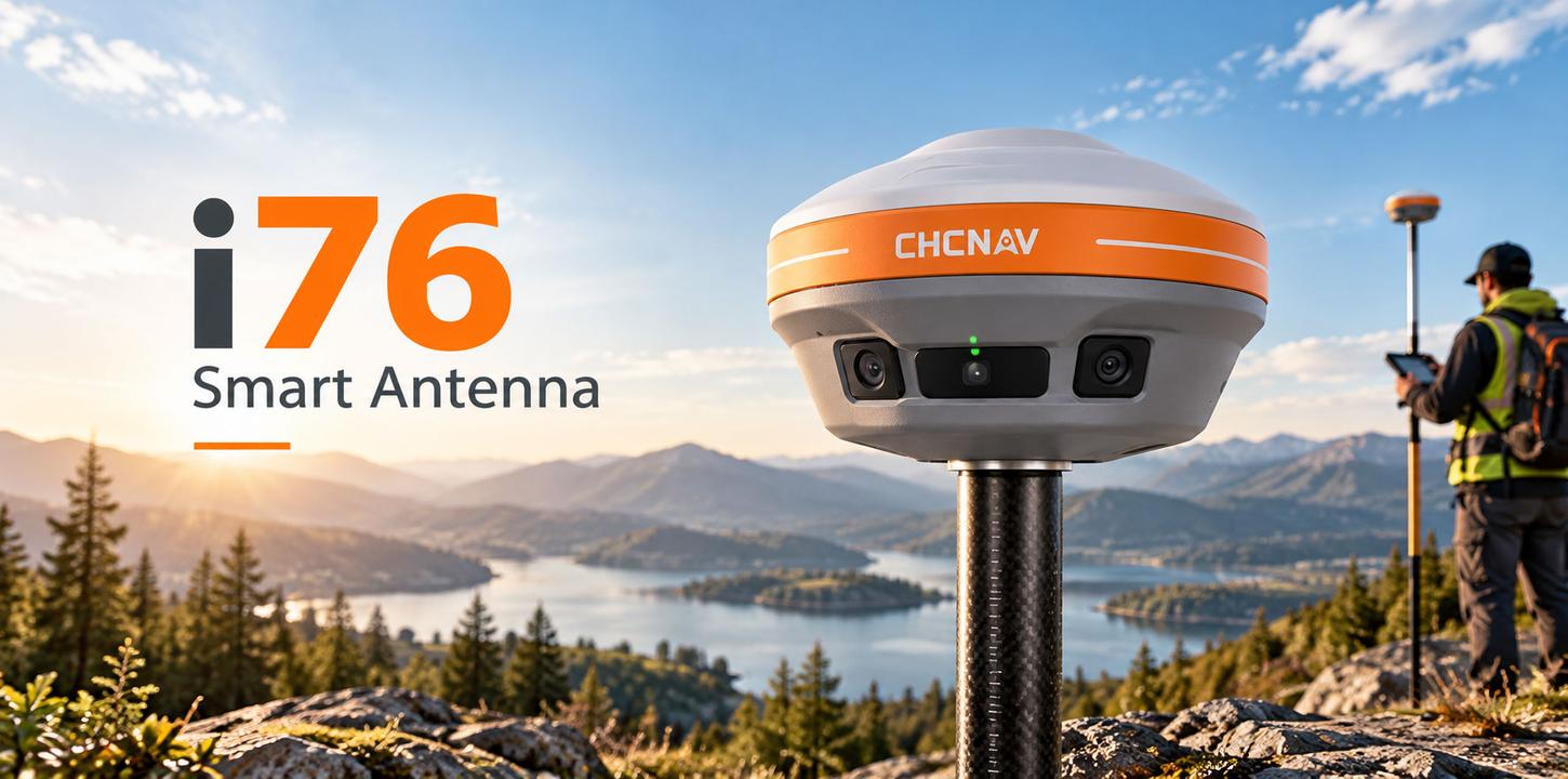 i76 Palm-Sized GNSS with Visual Stakeout
